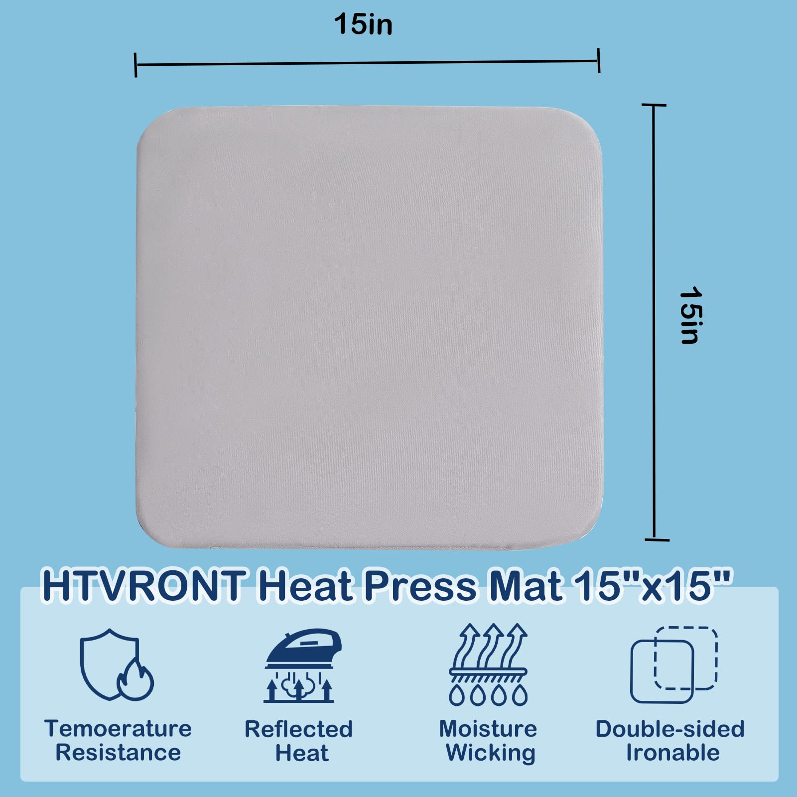 HTVRONT 12X10 Heat Press Machine Bundle - H10 12X10 Heat Press Machine & 15X15“ Heat Press Mat - Image 7