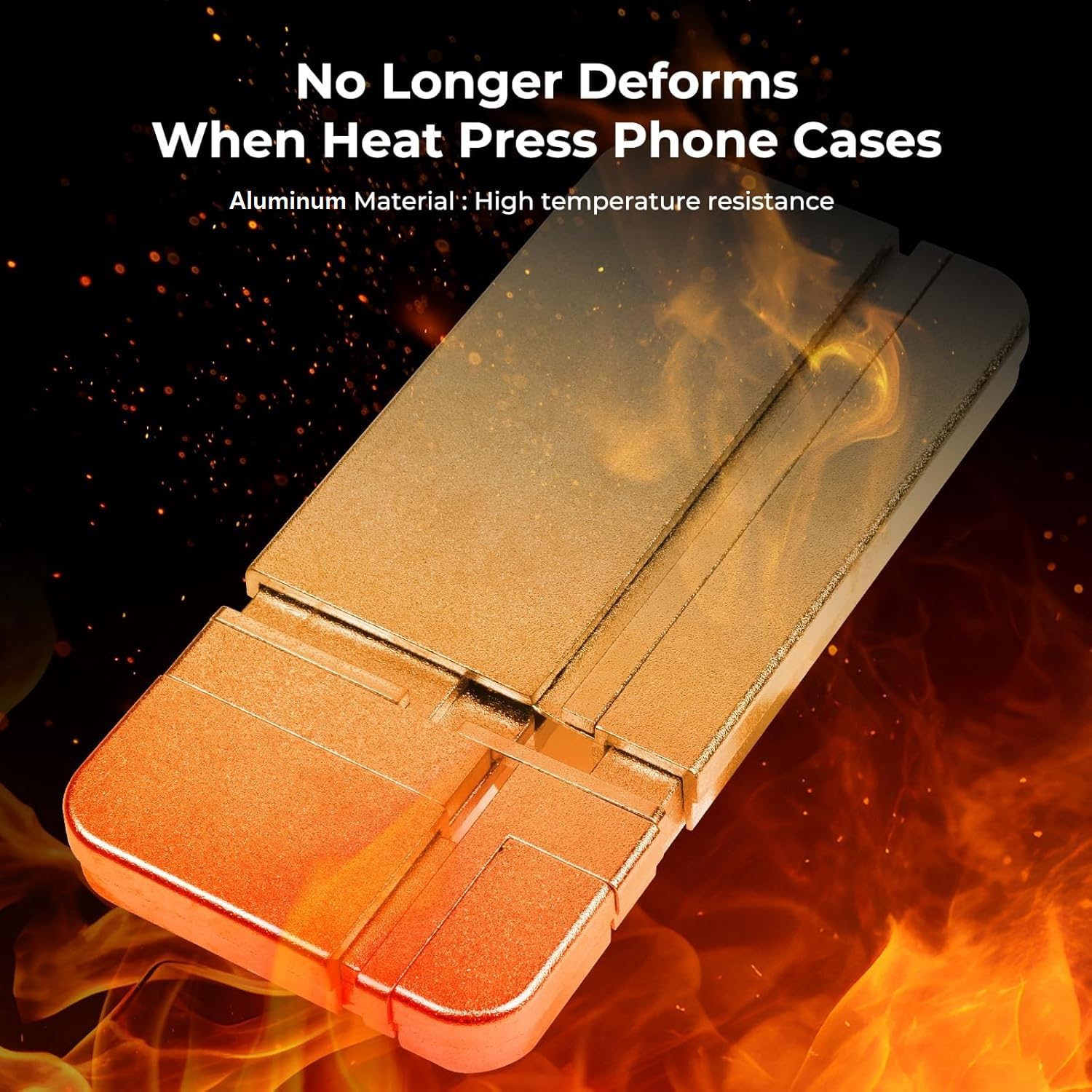 HTVRONT Adjustable Phone Case Fixture- Universal Aluminium Fixture Mold Compatible with Multiple iPhone Models- Durable for Heat Pressing, Preventing Deformation and Uneven Heating - Image 4