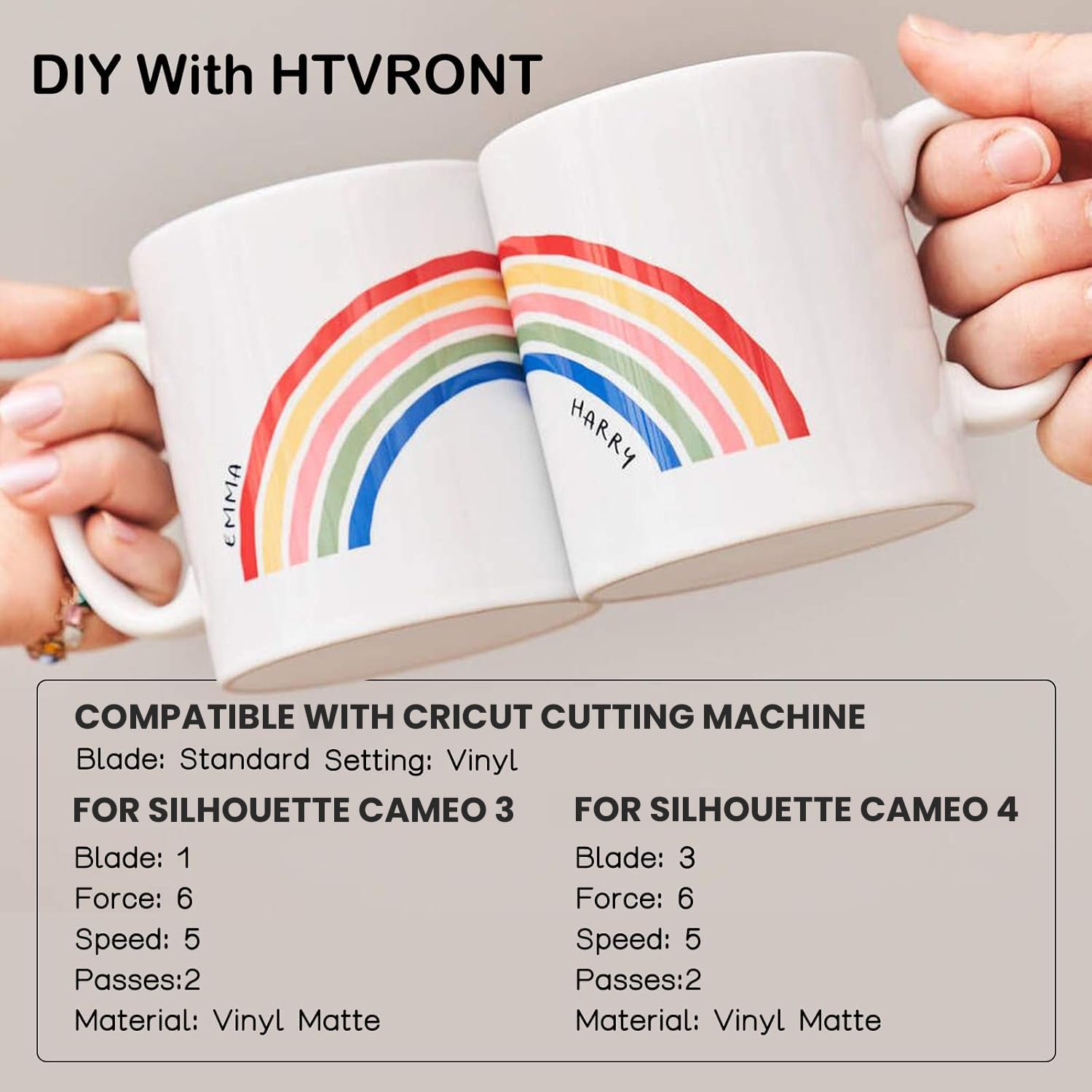 HTVRONT Black Permanent Vinyl - 12" x 14 FT Permanent Adhesive Matte Black Vinyl Roll Compatible with Cricut Cutting Machine, Silhouette, Cameo Cutters, Signs, Scrapbooking, Craft, Die Cutters - Image 6