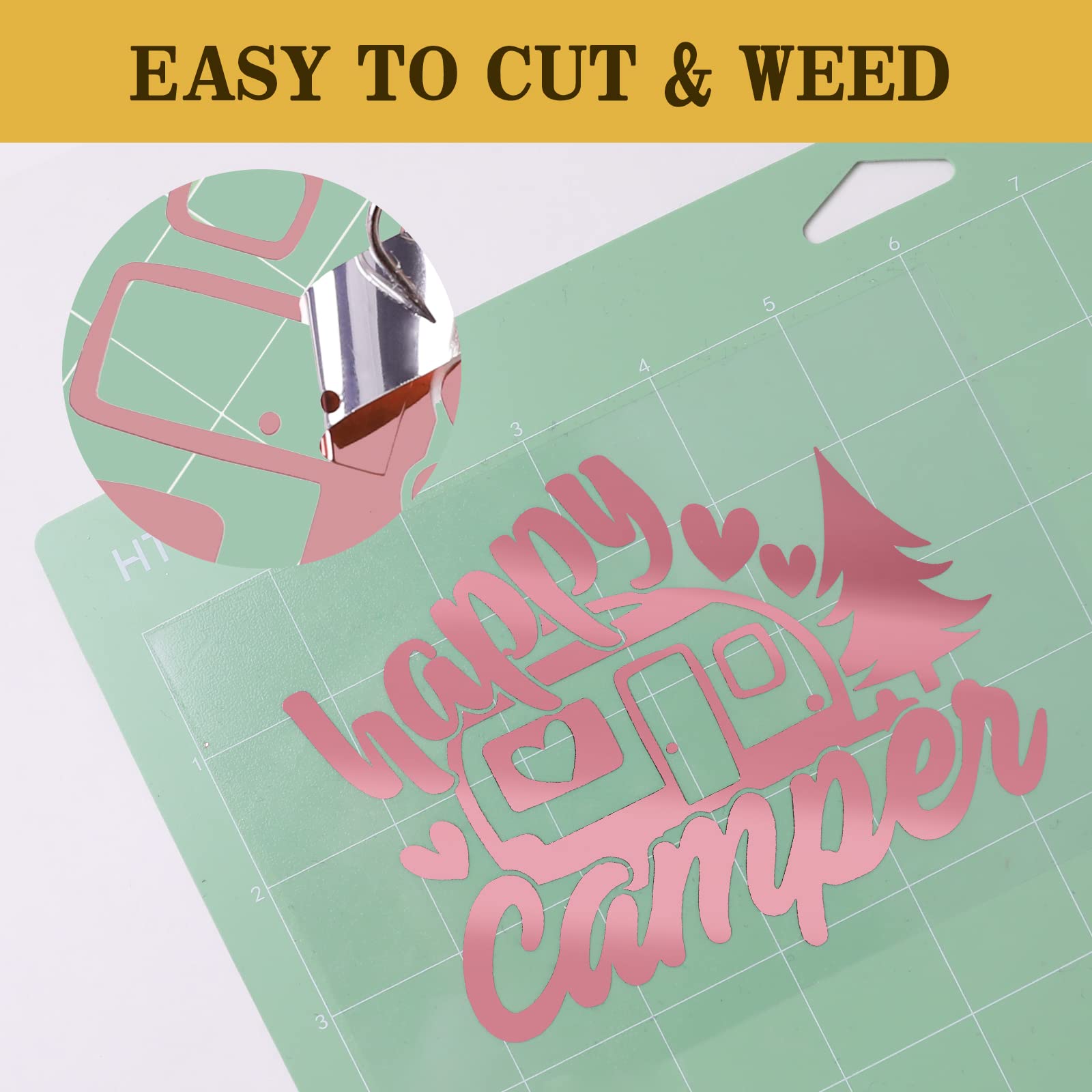 HTVRONT Chrome Vinyl - 9PCS 12"x12" Mirror Metallic Permanent Adhesive Vinyl for Cutting Machine, Mirror Chrome Metallic Permanent Sheets for Decoration - Image 5