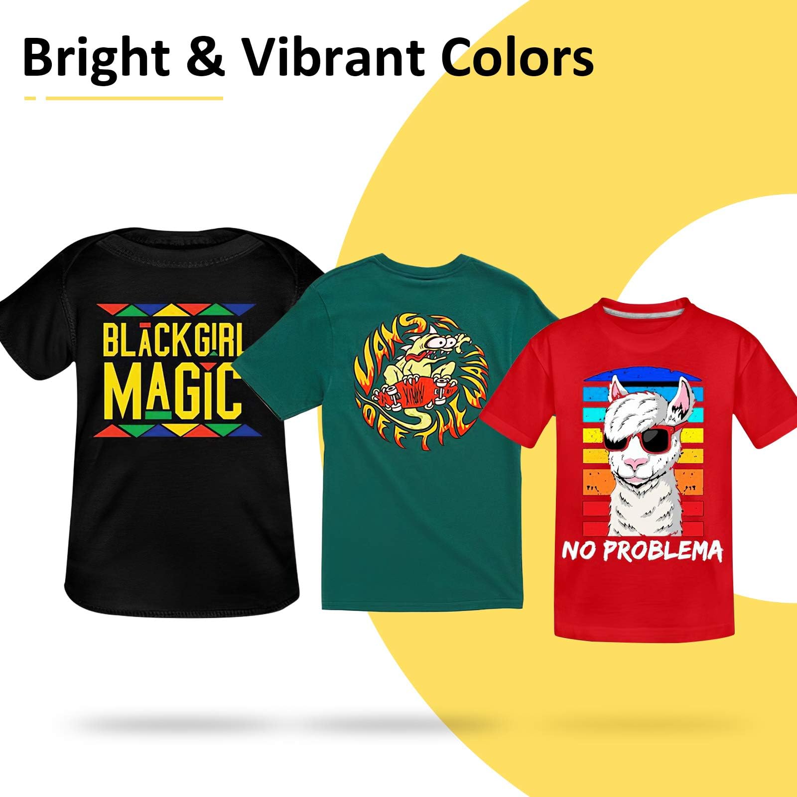 HTVRONT Heat Transfer Paper for T Shirts 20 Sheets, 8.5" X 11" Printable Heat Transfer Vinyl, Vivid Color & Durable Iron on Transfer Paper for Dark Fabric - Image 3