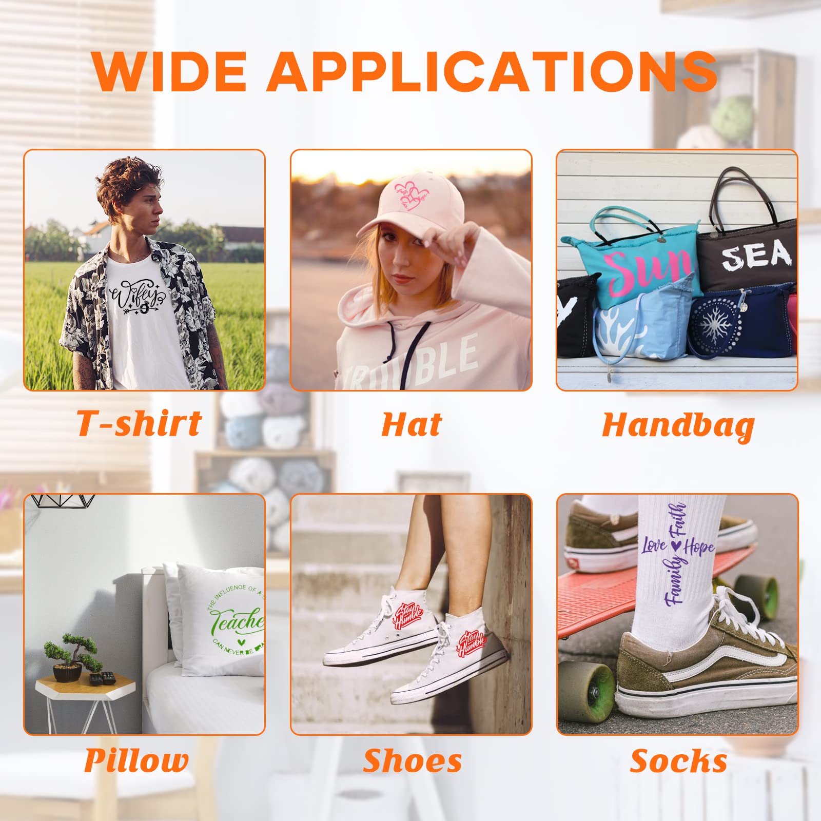 HTVRONT HTV Heat Transfer Vinyl Bundle - 20 Pack 12'' x 3FT Iron on Vinyl for All Cutting Machine, Easy to Use Heat Transfer Vinyl for T Shirts, HTV Vinyl Bundle with 20 Assorted Colors - Image 3