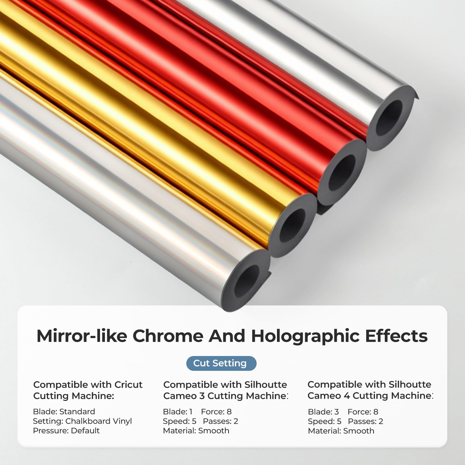 HTVRONT Metallic Gold Heat Transfer Vinyl - 12in x 8ft Iron on Vinyl, Easy to Weed & Transfer Metallic HTV Vinyl - Gold Foil HTV for T-Shirts Compatible with Cricut Cutting Machine - Image 3