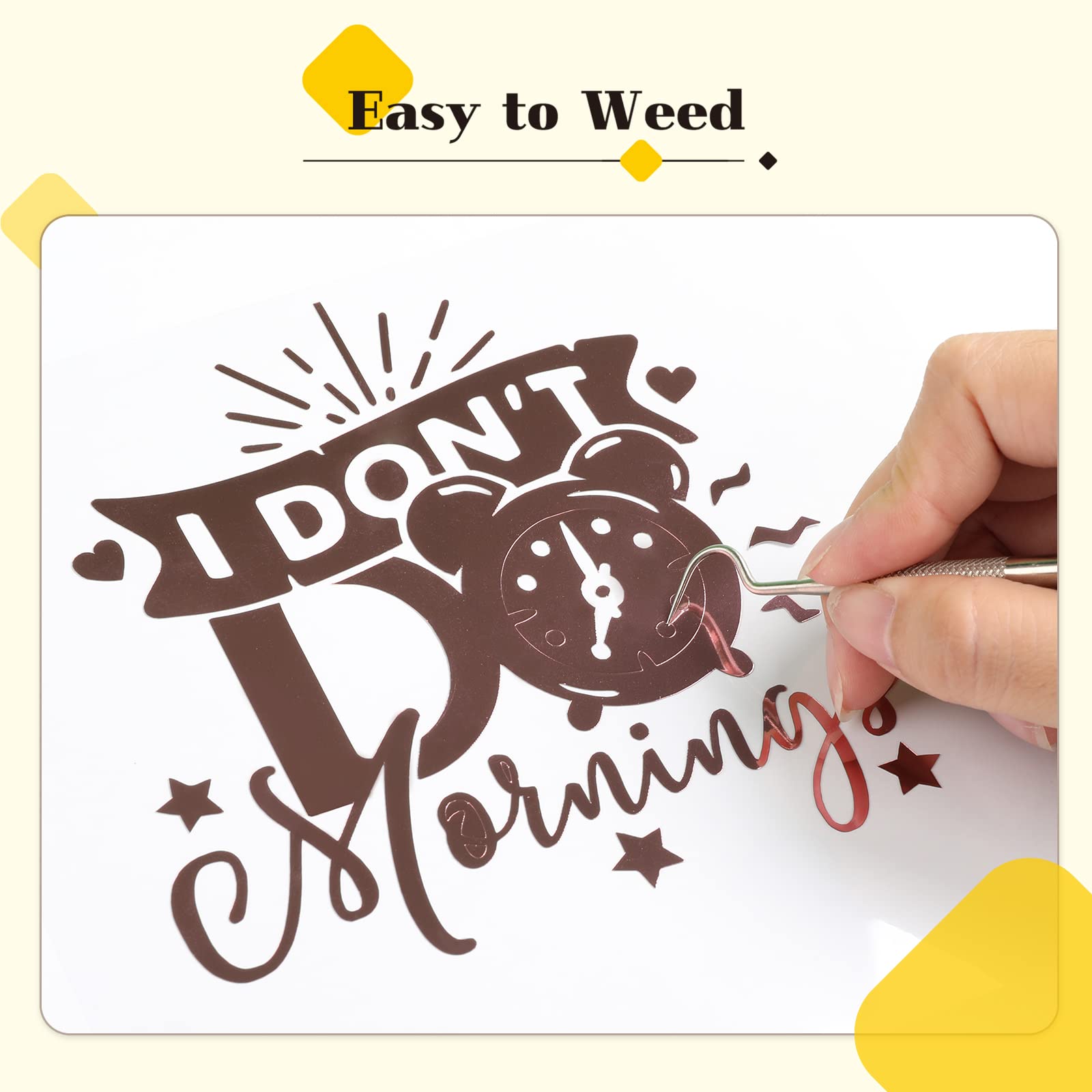 HTVRONT Permanent Vinyl - 57 Pack 12" x 12" Permanent Adhensive Vinyl Bundle Compatible with Cricut Cutting Machine, 52 Adhensive Sheets and 5 Transfer Tape Sets for Party Decoration, Stiker - Image 4