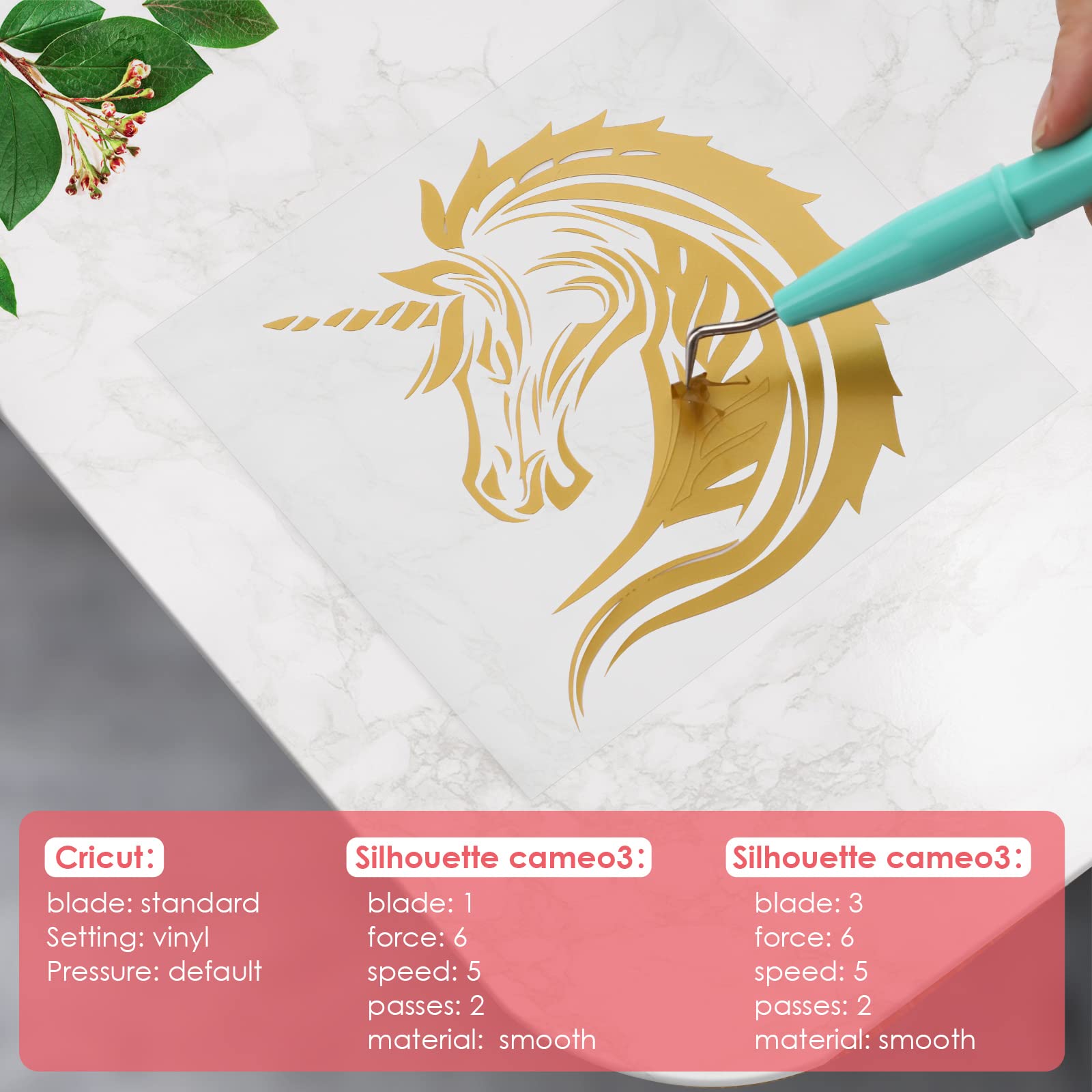 HTVRONT Permanent Vinyl for Cutting Machine-100 Pack 12 "x12 Adhesive Vinyl Sheets Set, 90 Sheets Permanent Bundle & 10 Transfer Tape for Projects and Crafting - Image 5