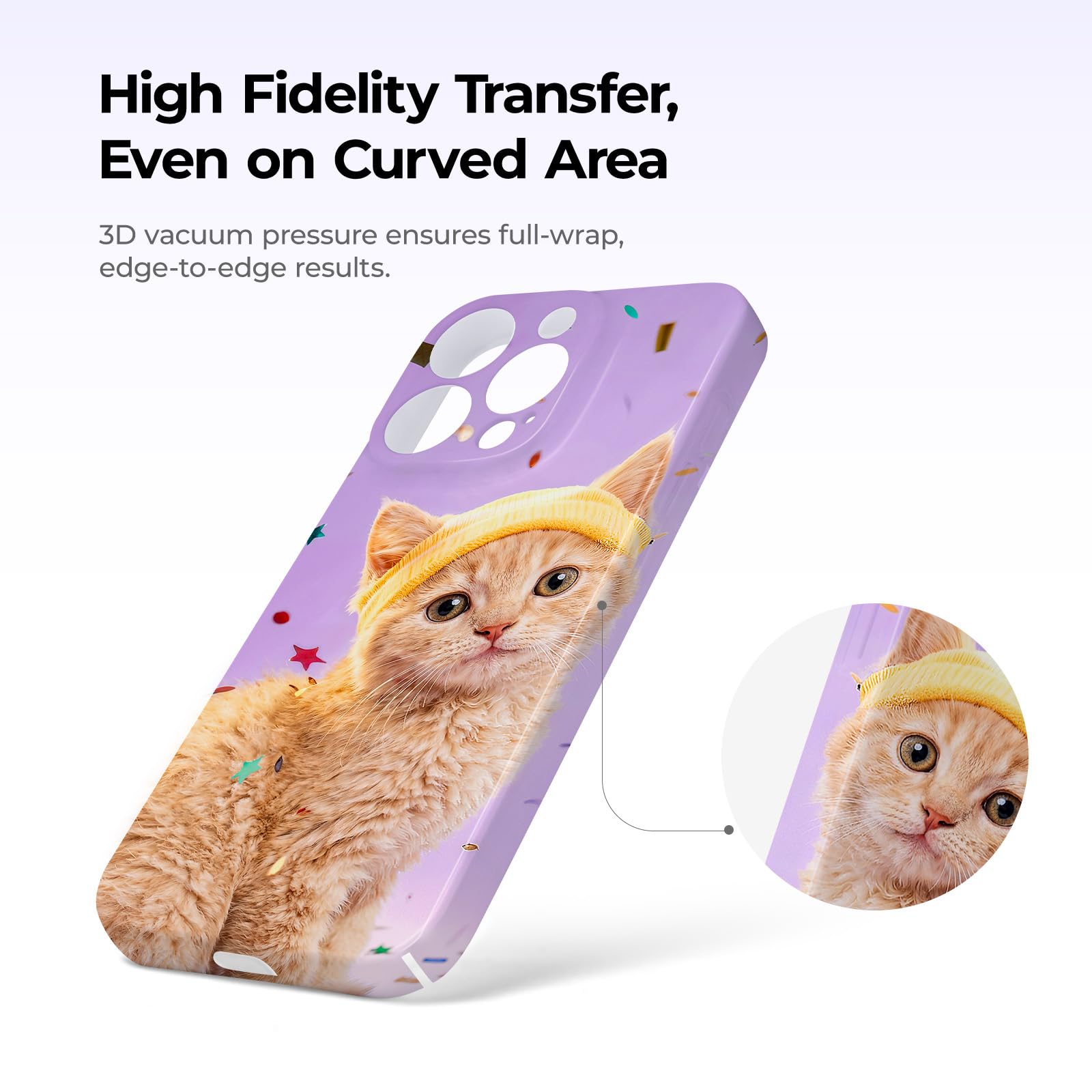 HTVRONT Phone Case Heat Press Machine Compatible with iPhone - H17 Vacuum Heat Press Machine for Phone Cases- Sublimation Press for Custom Phone Case, Badges, Coasters, Includes Film & Fixture - Image 4