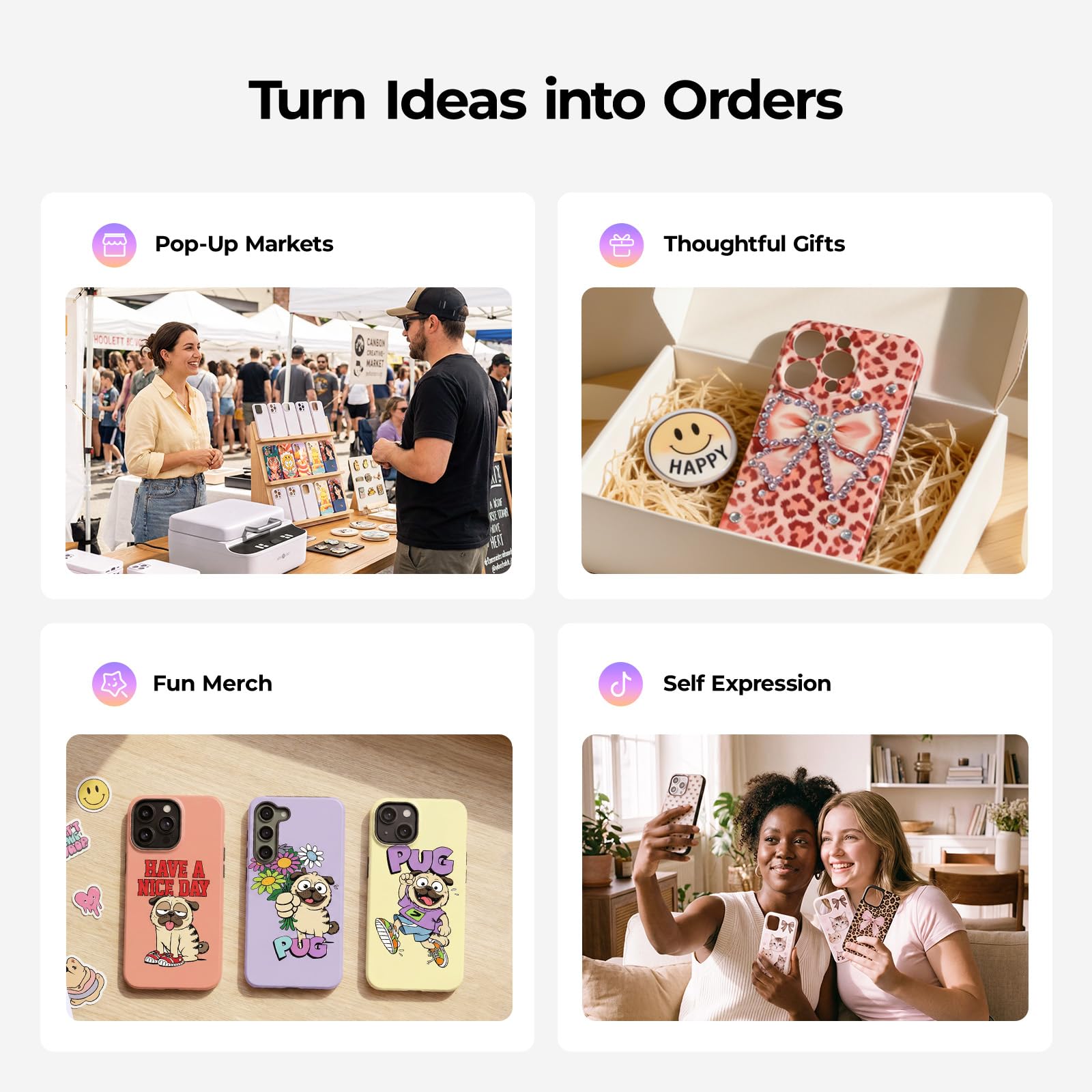 HTVRONT Phone Case Heat Press Machine Compatible with iPhone - H17 Vacuum Heat Press Machine for Phone Cases- Sublimation Press for Custom Phone Case, Badges, Coasters, Includes Film & Fixture - Image 8