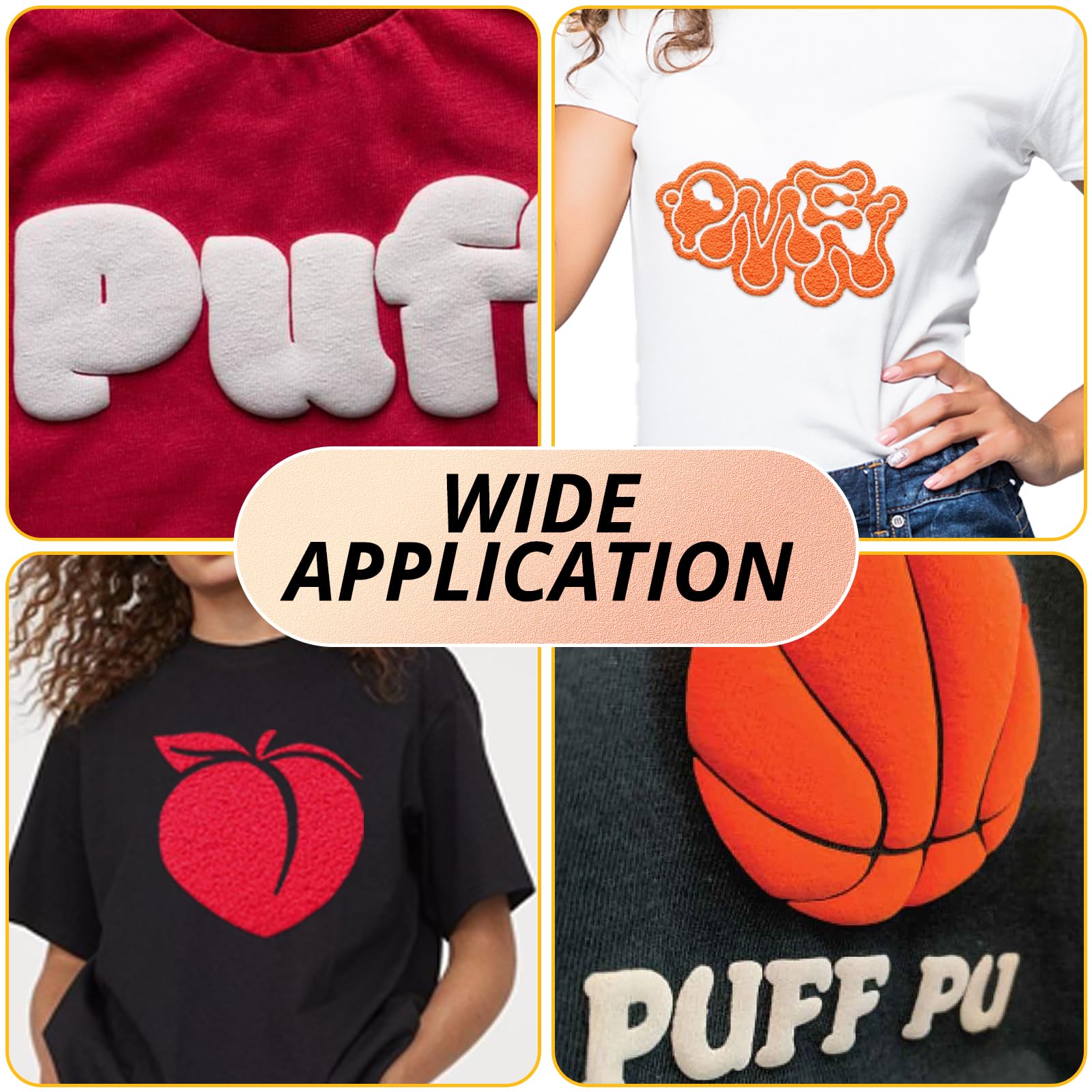 HTVRONT Puff Vinyl Heat Transfer - 10" x 6ft Red Puff HTV Vinyl for T Shirts, 3D Puff Heat Transfer Vinyl Compatible with Cricut Cutting Machine - Easy to Cut & Weed & Transfer (Red) - Image 5