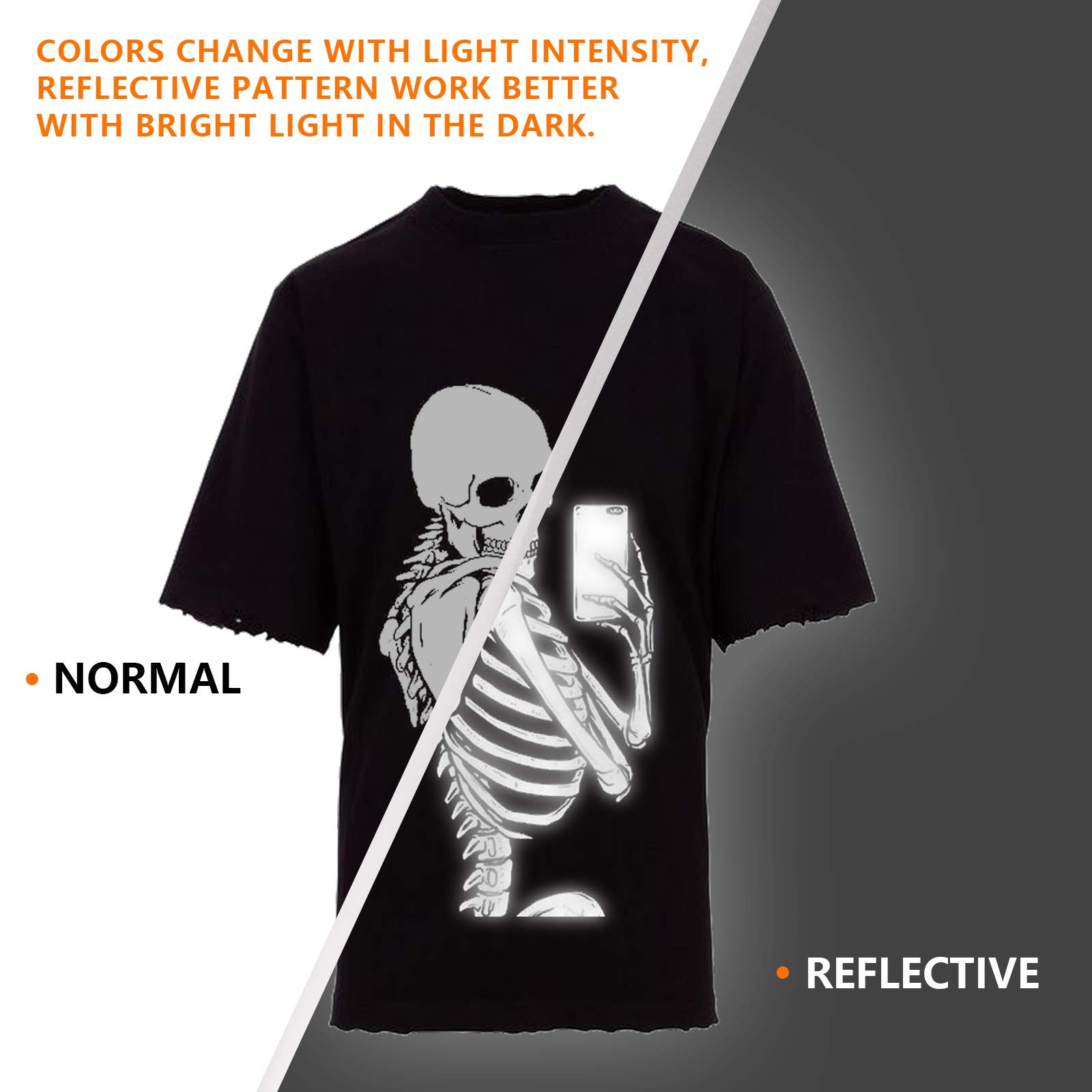 HTVRONT Reflective Heat Transfer Vinyl HTV Roll: 12"x10' Silver Iron On Vinyl Roll for T-Shirt (Light Grey) - Image 3