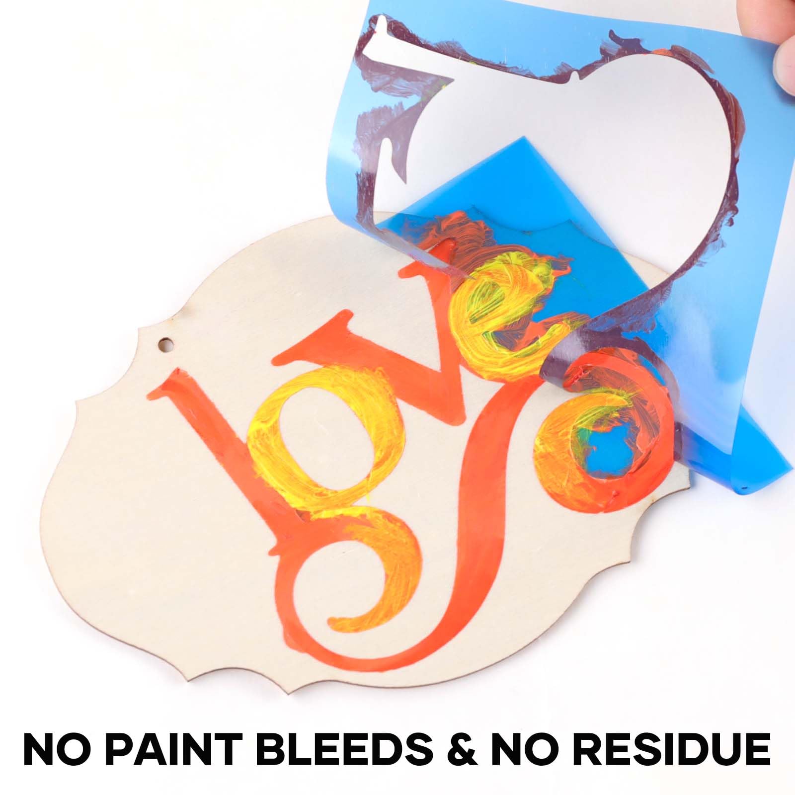 HTVRONT Stencil Permanent Adhesive Vinyl - 12” x 50 FT Light Blue Adhesive Stencil Vinyl Compatible with Cricut Cutting Machine & Silhouette Machine - Image 7