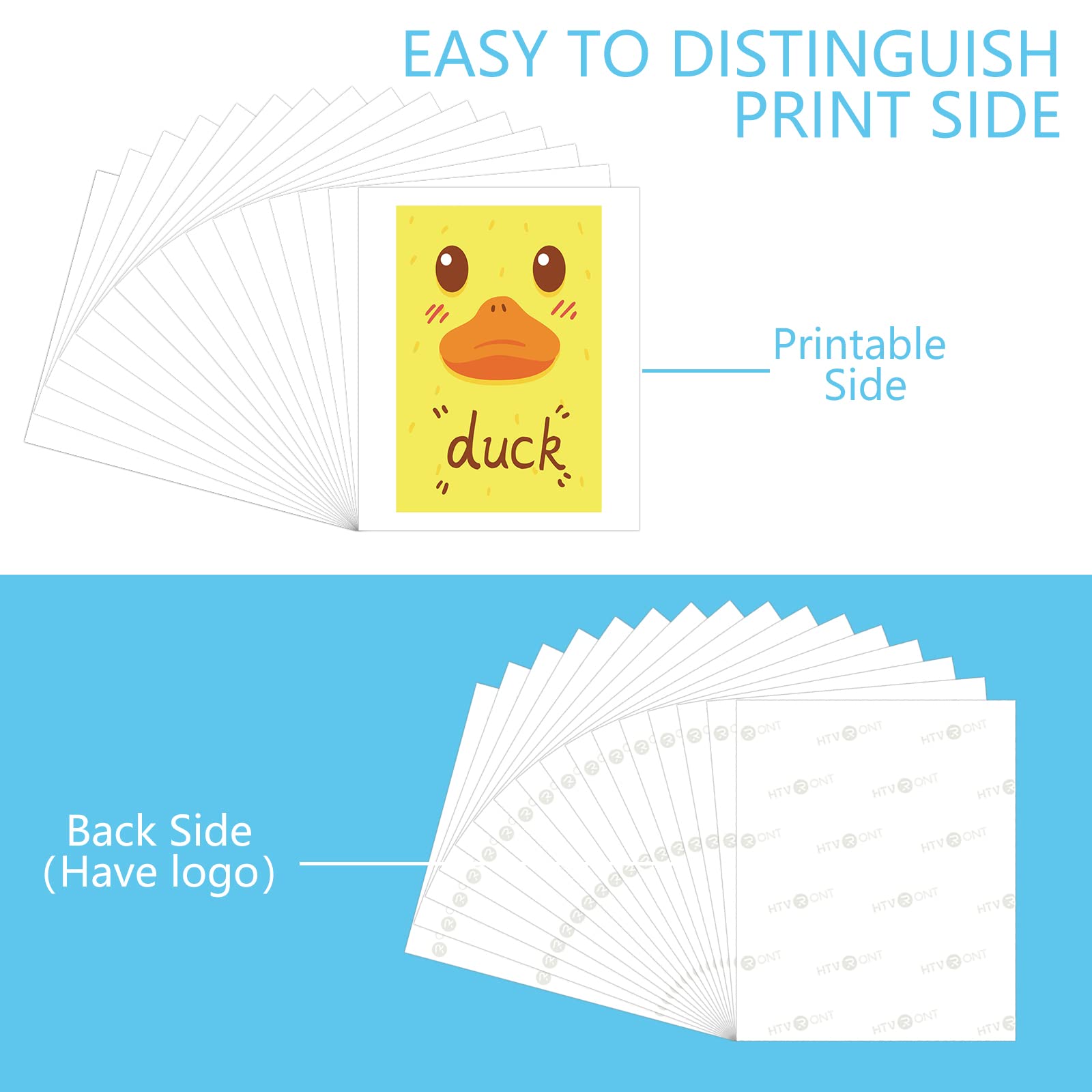 HTVRONT Sublimation Paper 8.5 x 11 Inches - 150 Sheets 105g Excellent Ink Release Sublimation Transfer Paper for Tumblers, Mugs, T-shirts - Image 3