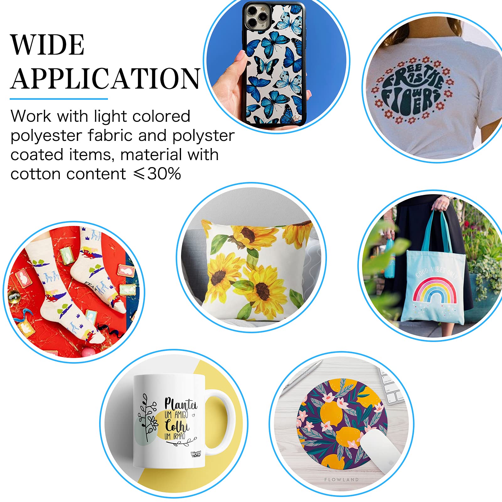 HTVRONT Sublimation Paper 8.5 x 11 inches - 150 Sheets Sublimation Paper Compatible with Inkjet Printer 120gsm - Image 7