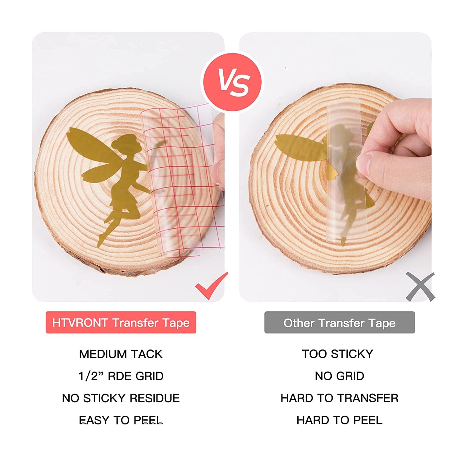 HTVRONT Transfer Tape for Vinyl - 12" X 120 ft w/Red Alignment Grid Transfer Paper for Adhesive Vinyl, Silhouette Cameo Vinyl Transfer Tape for Vinyl for Decals,Signs, Windows, Stickers - Image 6