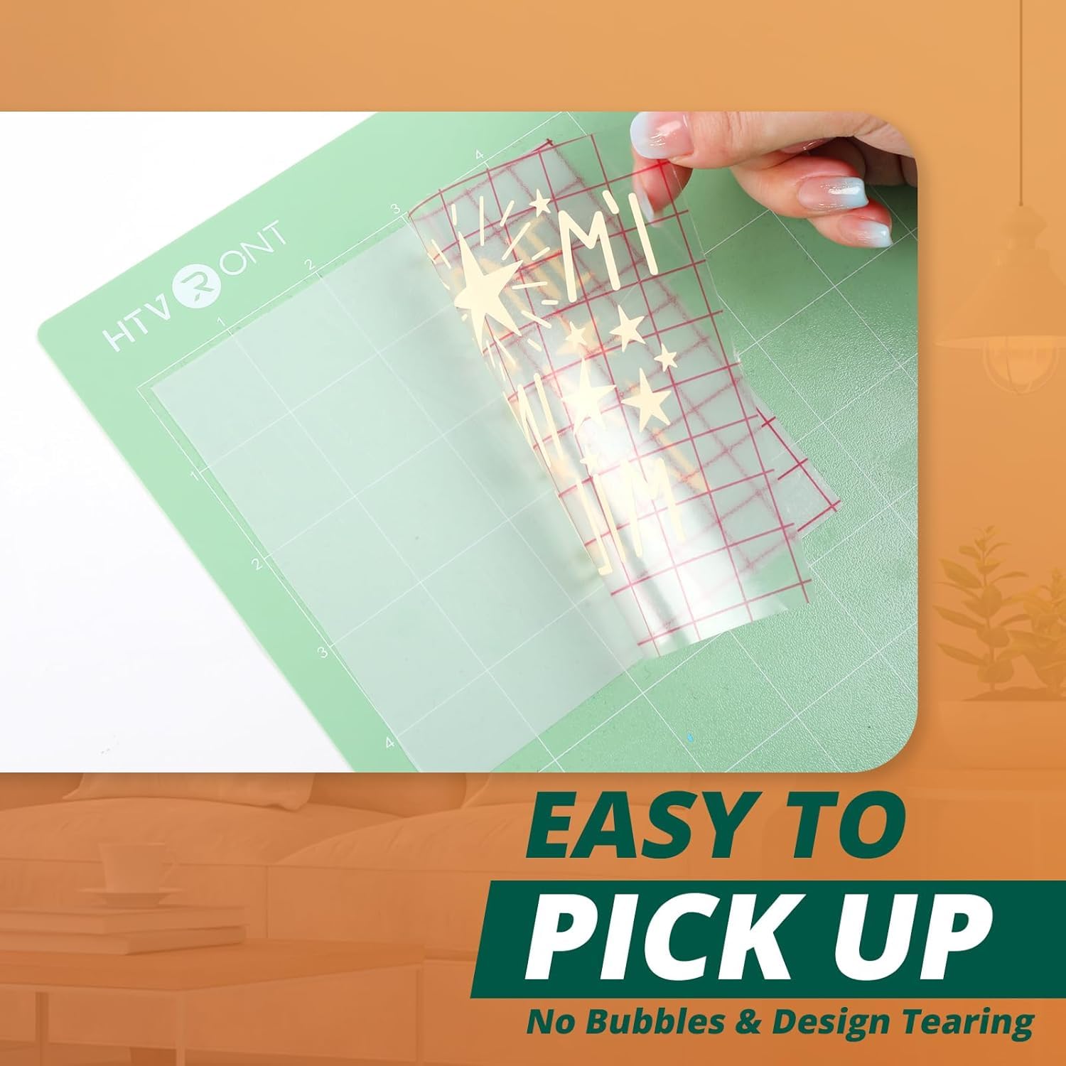 HTVRONT Transfer Tape for Vinyl -12" x 16 FT w/Red Alignment Grid Transfer Paper, Medium Tack Vinyl Transfer Tape for Signs Stickers Decals Walls Doors & Windows - Image 4