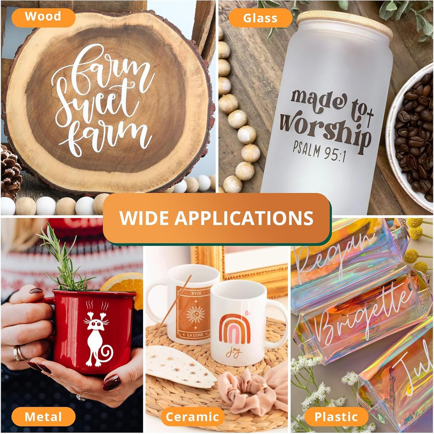 HTVRONT Transfer Tape for Vinyl -12" x 16 FT w/Red Alignment Grid Transfer Paper, Medium Tack Vinyl Transfer Tape for Signs Stickers Decals Walls Doors & Windows - Image 7