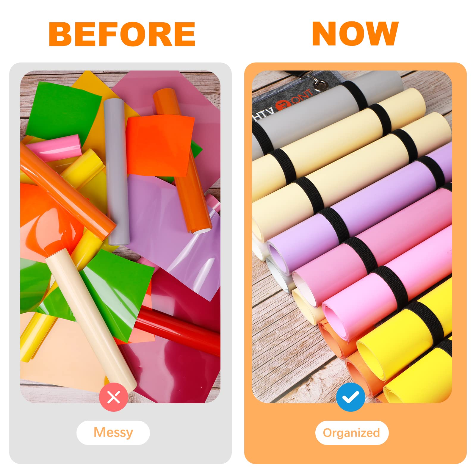 HTVRONT Vinyl Storage Organizer - Holds Up to 48 Rolls, Grey Craft Vinyl Organizer with Wall Mount/Hanging Over the Door - Image 6